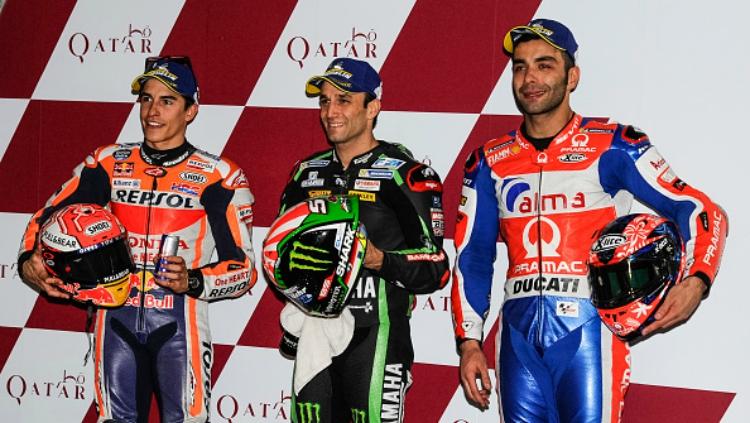 Marc Marquez, Johan Zarco dan Danilo Petrucci - INDOSPORT