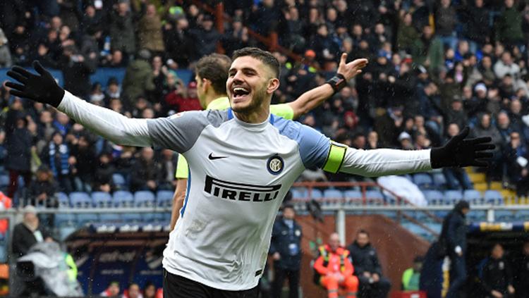 Mauro Icardi menyumbang 4 gol dalam kemenangan 5-0 Inter Milan atas Sampdoria. Copyright: INDOSPORT