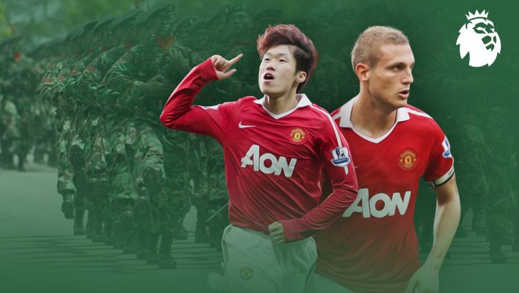 Park Ji Sung dan Nemanja Vidic.
