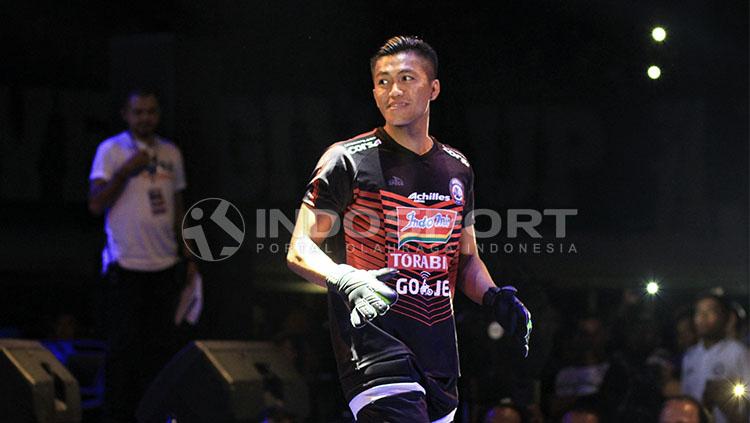 utam Rusdiana, kiper Arema FC.