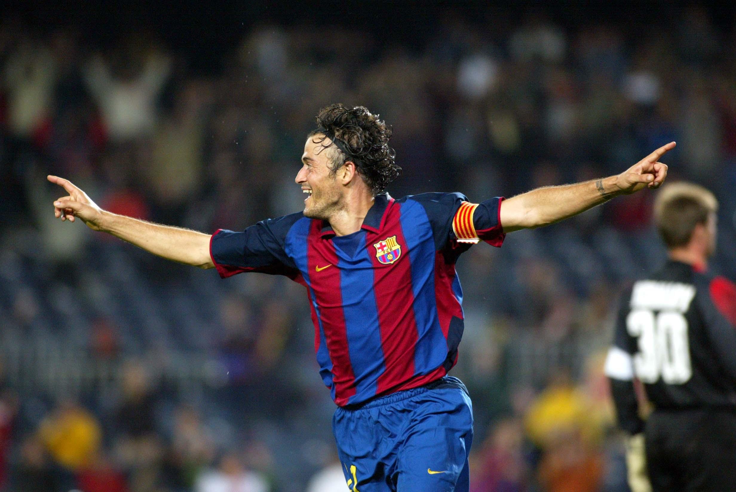 Luis Enrique saat berkostum Barcelona