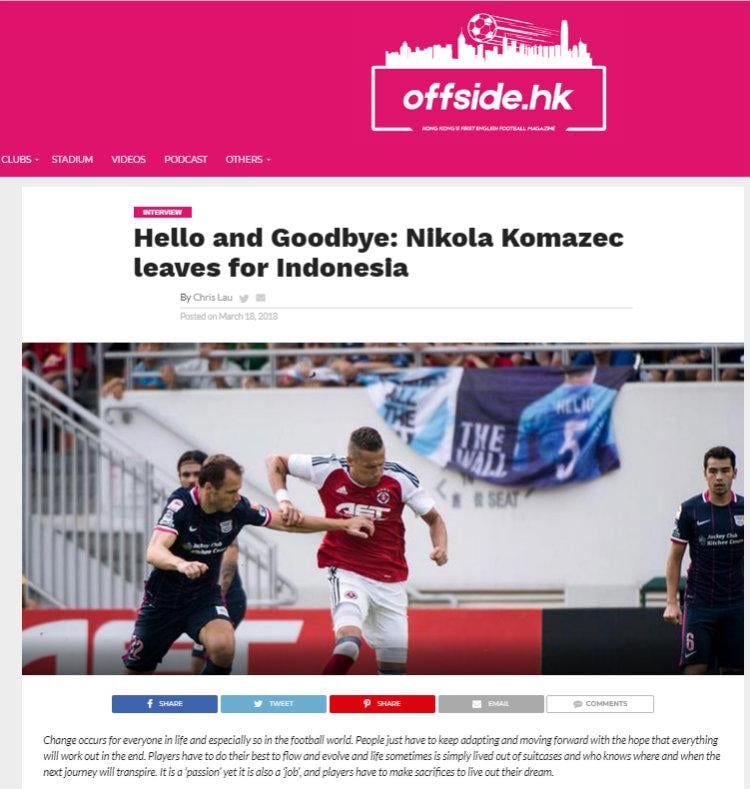 Penyerang baru Bhayangkara FC Nikola Komazec disorot media asing. Copyright: Istimewa