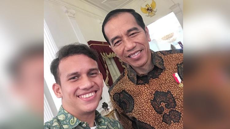 Egy Maulana Vikri dan Joko Widodo. Copyright: Instagram@Egy Maulana Vikri