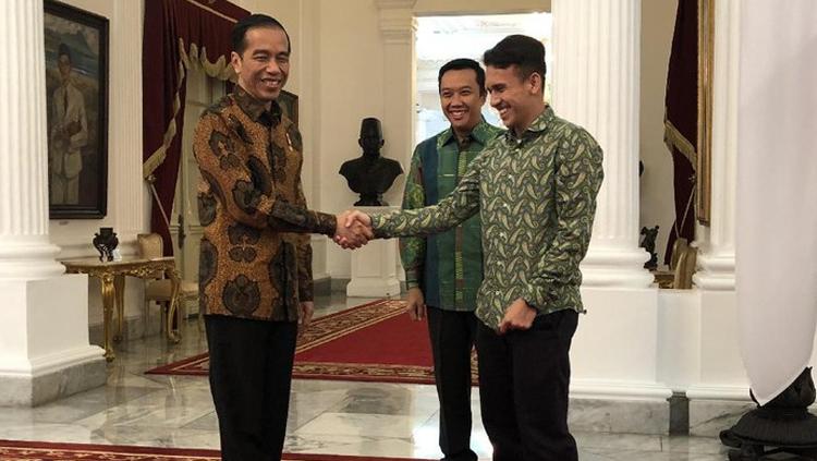 Pesepakbola Egy Maulana Vikri, mendatangi Istana Kepresidenan Jakarta menemui Presiden Joko Widodo (Jokowi). - INDOSPORT