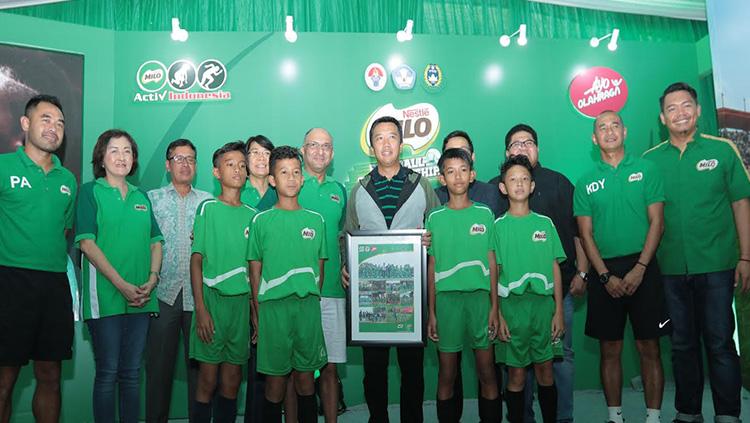 Menpora meresmikan Milo Fotball Championship bersama pihak Milo Copyright: Milo Indonesia