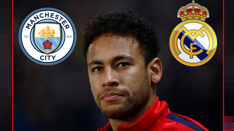 Neymar Jr diperebutkan oleh Real Madrid dan Man City. Copyright: INDOSPORT