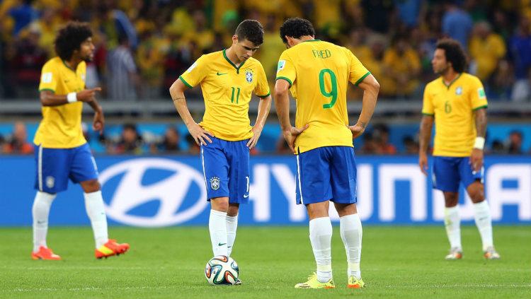 Brasil vs Jerman di semifinal Piala Dunia 2014