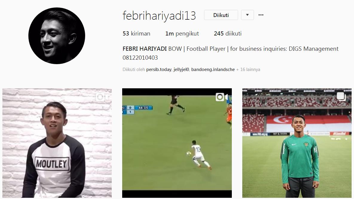 Febri Hariyadi. Copyright: Instagram@Febri Hariyadi