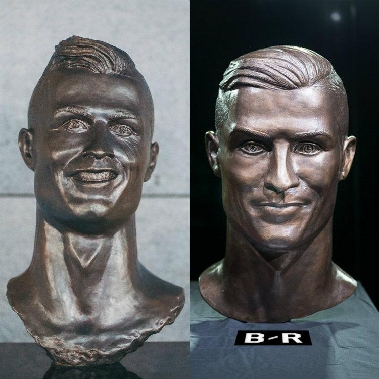 Penampilan baru patung perunggu Ronaldo Copyright: Bleacher Report