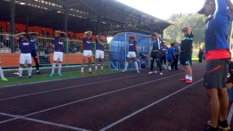 Skuat PSM Makassar di Stadion Marora
