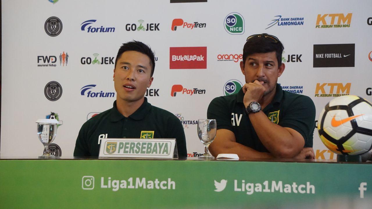 Indosport - Press conference Persebaya jelang laga mennghadapi Perseru.