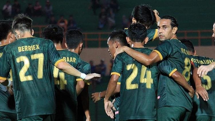 Selebrasi pemain PS TIRA. - INDOSPORT