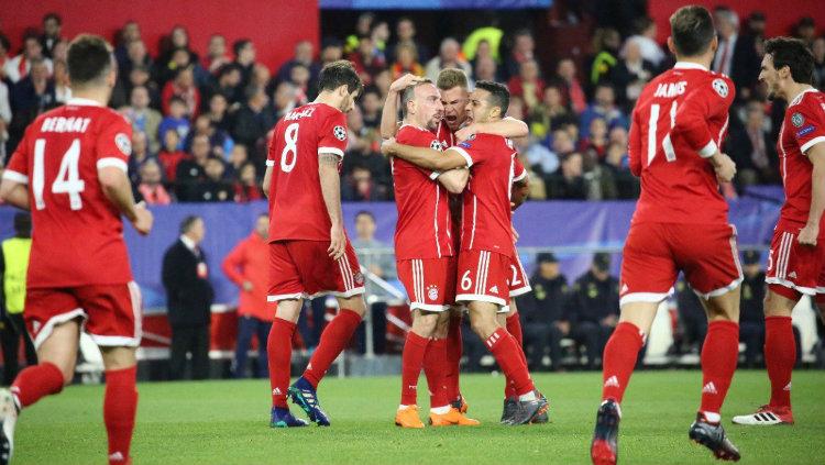 Selebrasi pemain pemain Munchen.