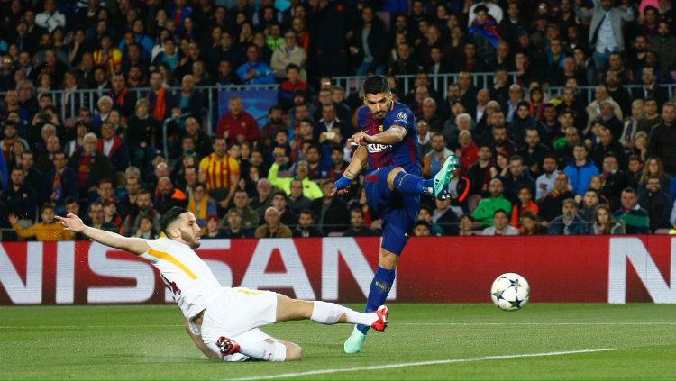 Barcelona vs AS Roma. Copyright: INDOSPORT