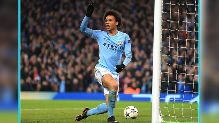 Gelandang serang Man City, Leroy Sane. Copyright: Getty Images