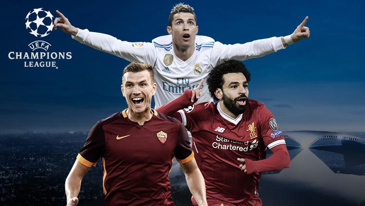 Cristiano Ronaldo, Edin Dzeko, dan Mohamed Salah. - INDOSPORT