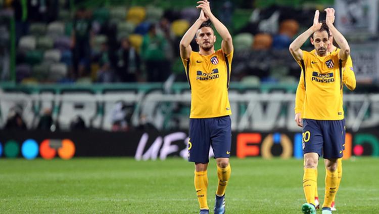 Atletico Madrid meski kalah tetap lolos ke semifinal Liga Europa 2017/18. - INDOSPORT
