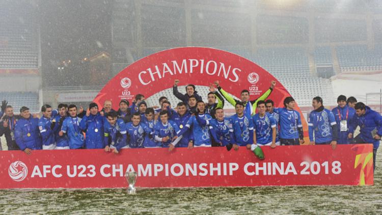 Timnas Uzbekistan, juara Piala AFC U-23 2018. - INDOSPORT