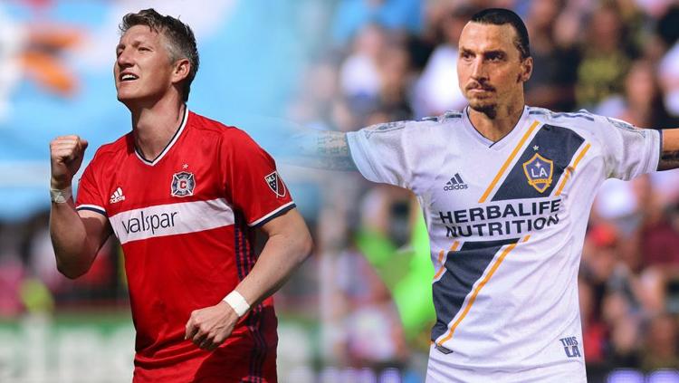 Bastian Schweinsteiger dan Zlatan Ibrahimovic. - INDOSPORT