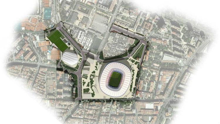 Desain terbaru Nou Camp. Copyright: Barcelona