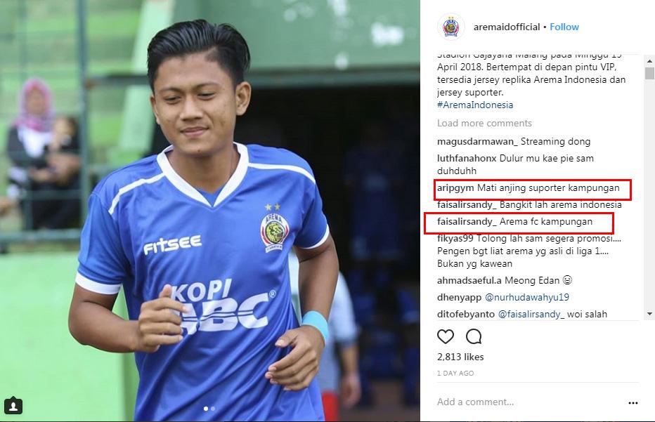 Komentar di akun instagram @Aremaidofficial Copyright: instagram@Aremaidofficial