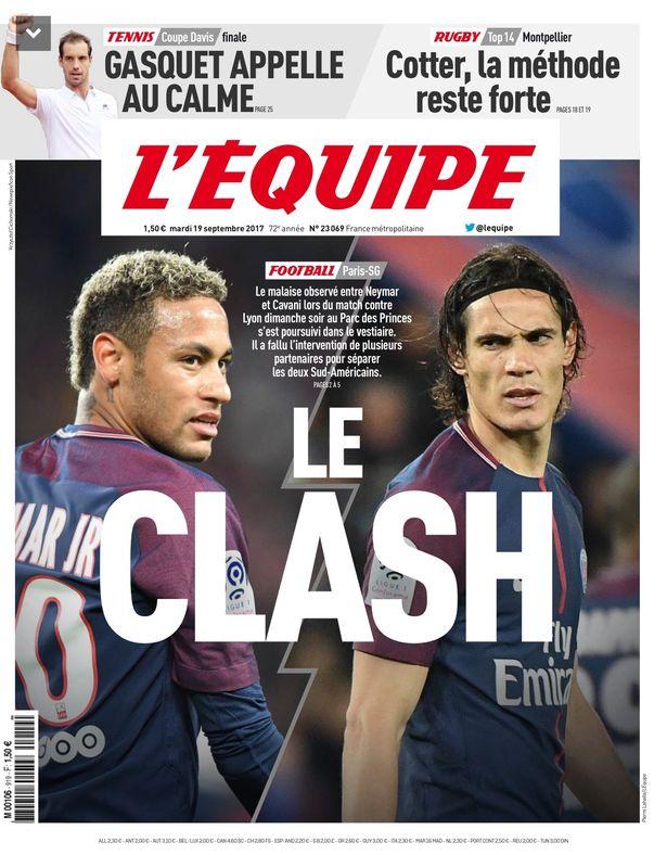 Ketegangan antara Neymar dan Edinson Cavani sempat dihebohkan dengan media. Copyright: INTERNET