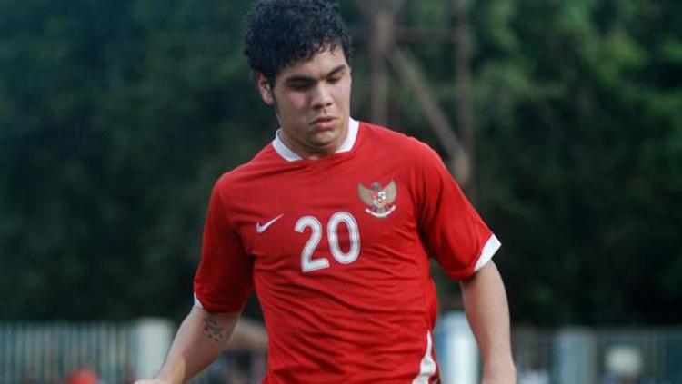 Pemain naturalisasi Ruben Wuarbanaran saat mengikuti seleksi bersama Timnas Indonesia U-23.