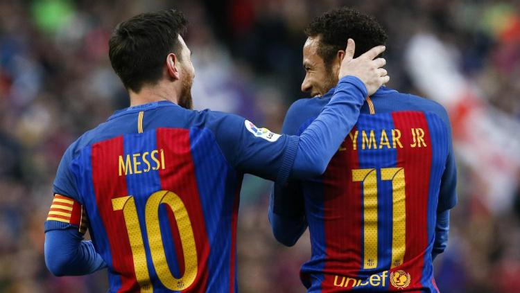 Lionel Messi dan Neymar saat berseragam Barcelona