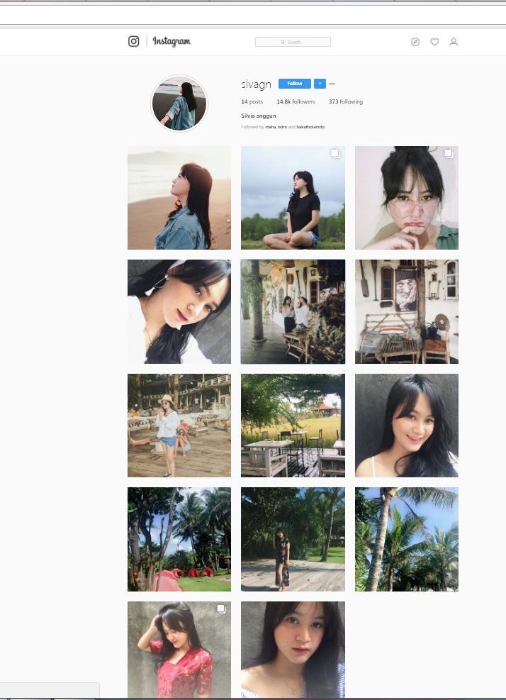 Instagram mantan pacar Andik, Silvia Anggun Copyright: Instagram@SilviaAnggun