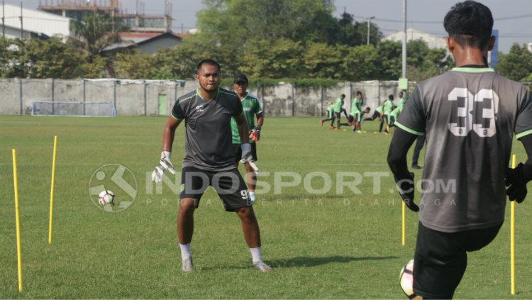 Dimas Galih saat latihan.