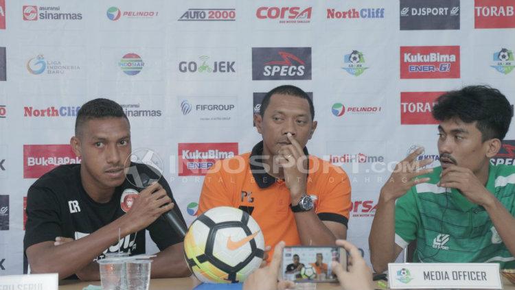 Konferensi pers PSMS vs Perseru.