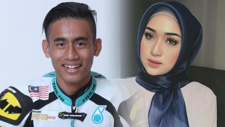 Hafizh Syahrin dan istrinya Suzana Manaf.