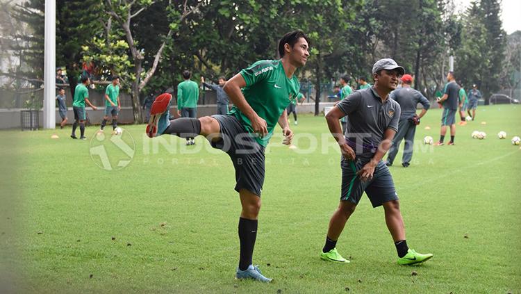 Gavin Kwan Adsit dalam sesi latihan dalam rangka mempersiapkan diri menuju ajang Anniversary Cup 2018. Herry Ibrahim Copyright: Herry Ibrahim/INDOSPORT