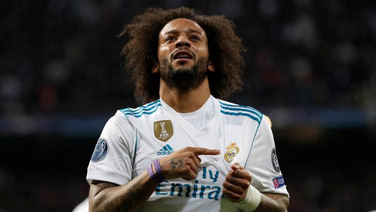 Marcelo saat cetak gol ke gawang PSG. Copyright: BeinSport