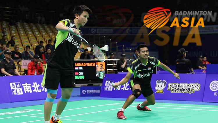 Tontowi Ahmad/Liliyana Natsir di ajang Badminton Asia Championships 2018.