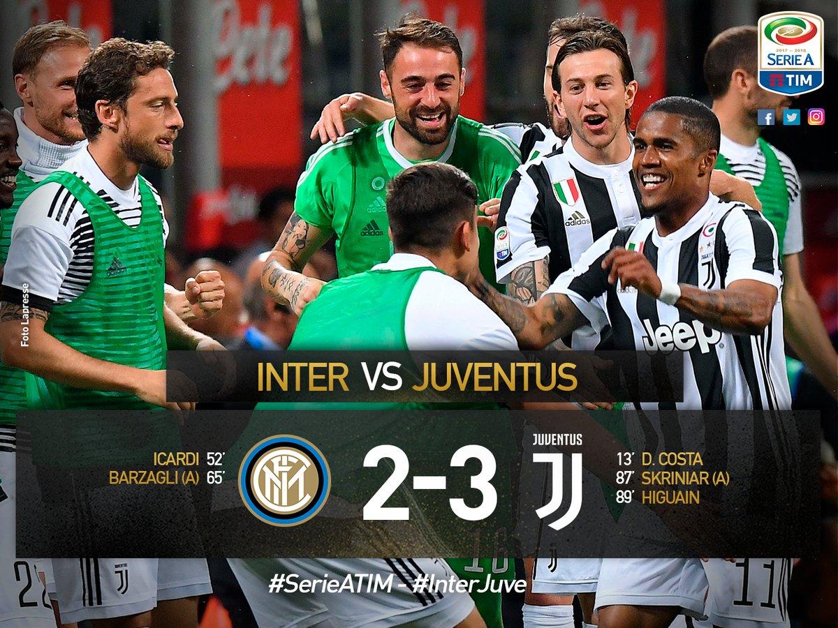 Skor Inter Milan vs Juventus Copyright: twitter.com/SerieA_TIM
