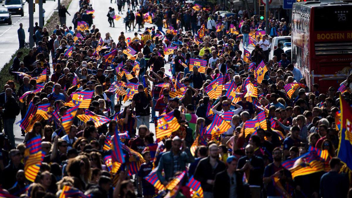 Parade Juara Barcelona Copyright: twitter.com/FCBarcelona