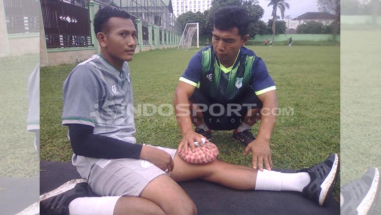 Kiper PSMS Medan, Abdul Rohim sedang jalani ringan Copyright: INDOSPORT/Kesuma Ramadhan