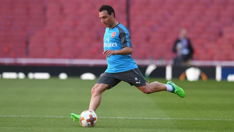 Santi Cazorla sudah mulai berlatih. Copyright: INDOSPORT