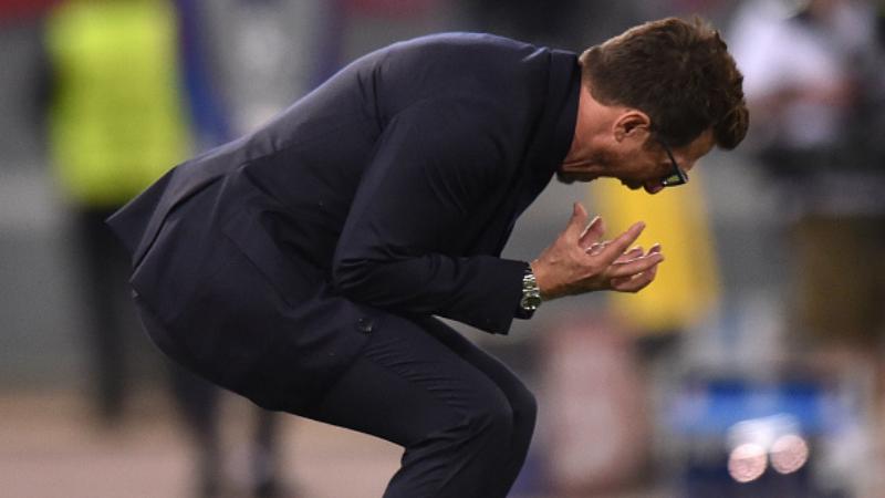 Eusebio Di Francesco, pelatih AS Roma.