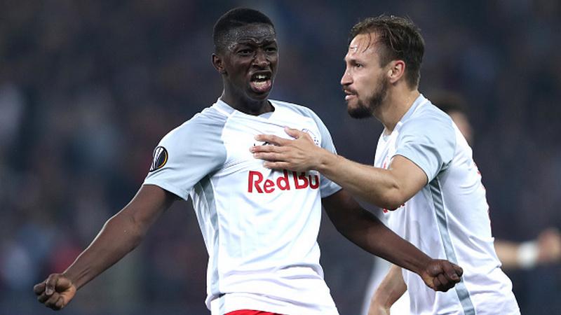 Gelandang RB Leipzig, Amadou Haidara, tengah diincar Manchester United untuk direkrut pada bursa transfer mendatang. - INDOSPORT