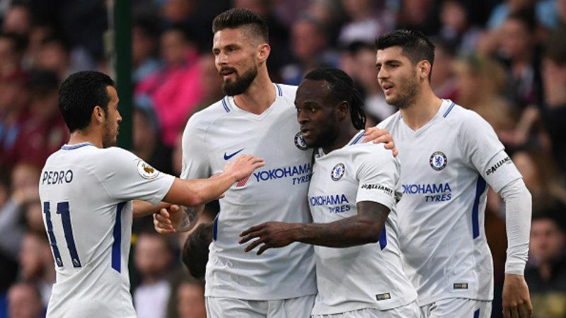 Selebrasi para pemain Chelsea.
