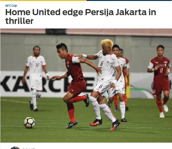 Pemberitaan Persija usai kalah dari Home United. Copyright: foxsport