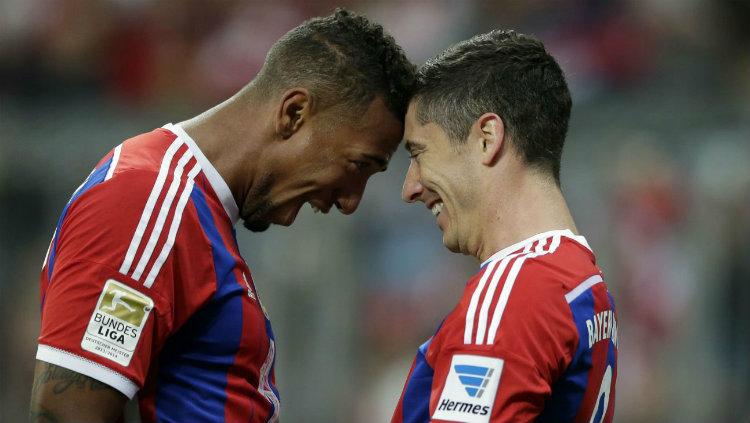 Jerome Boateng dan Robert Lewandowski. - INDOSPORT