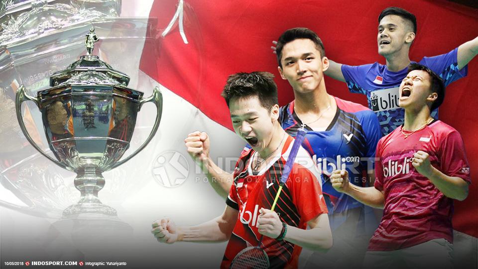 Kevin Sanjaya, Marcus Fernaldi, Jonatan Christie dan Firman Kholik - INDOSPORT