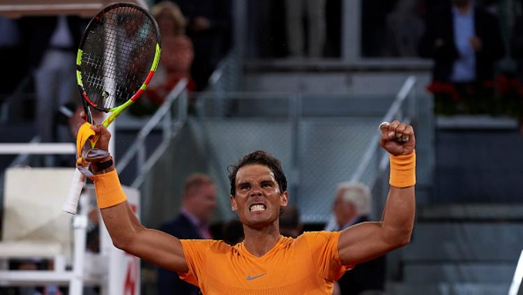 Rafael Nadal selebrasi.
