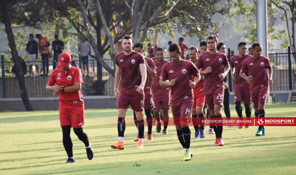 Latihan tertutup Persija Jakarta Jelang Lawan MU.