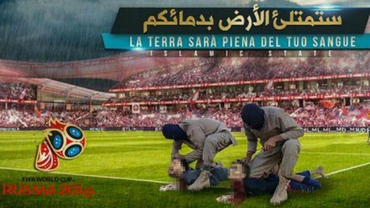 Poster ISIS yang menampilkan Lionel Messi dan Cristiano Ronaldo.