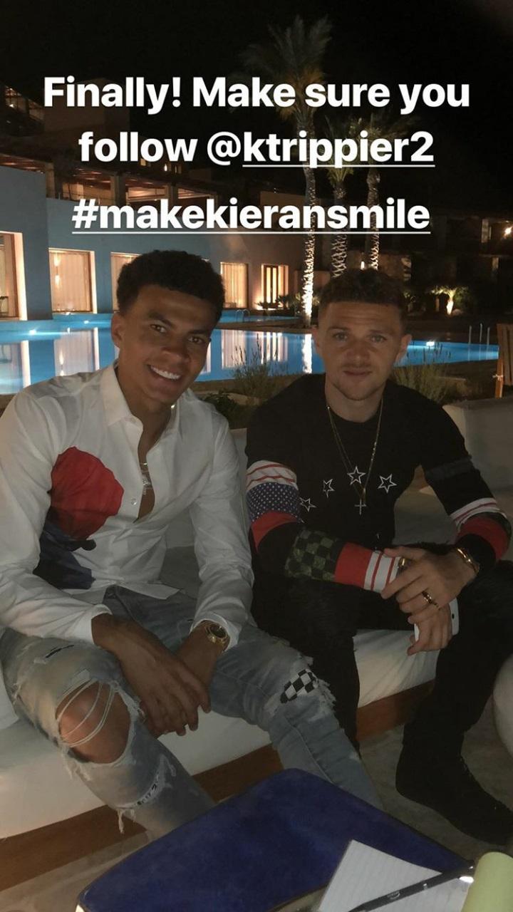 Dele Alli Berlibur dengan Kieran Trippier Copyright: Instagram/Dele Alli