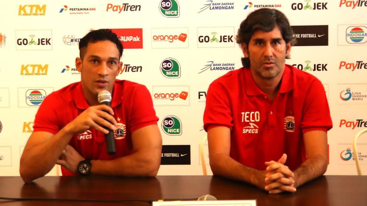 Addison Alves bersama Stefano Cugurra saat masih bekerja sama di Persija Jakarta edisi Liga 1 2018.
